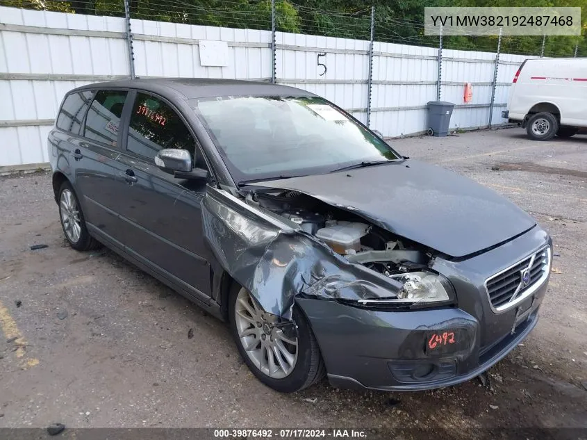 2009 Volvo V50 2.4I VIN: YV1MW382192487468 Lot: 39876492