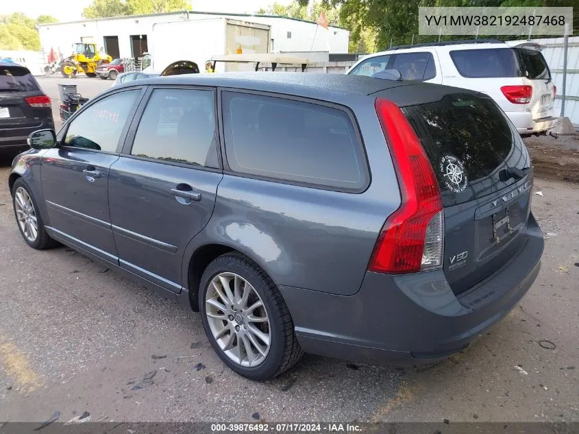 2009 Volvo V50 2.4I VIN: YV1MW382192487468 Lot: 39876492