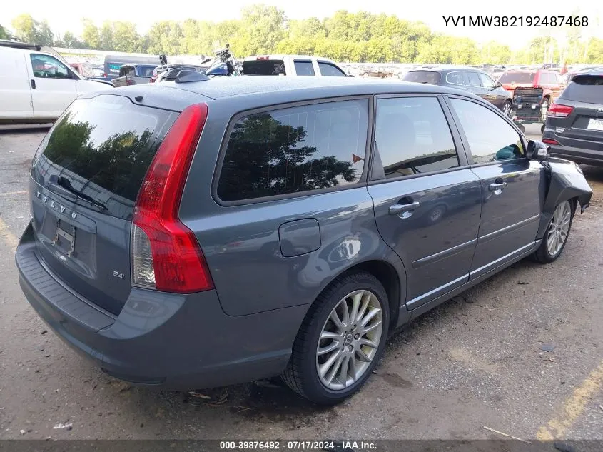2009 Volvo V50 2.4I VIN: YV1MW382192487468 Lot: 39876492