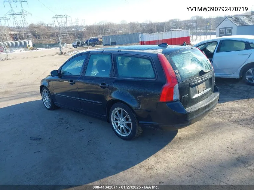 2009 Volvo V50 2.4I VIN: YV1MW390792470719 Lot: 41342071