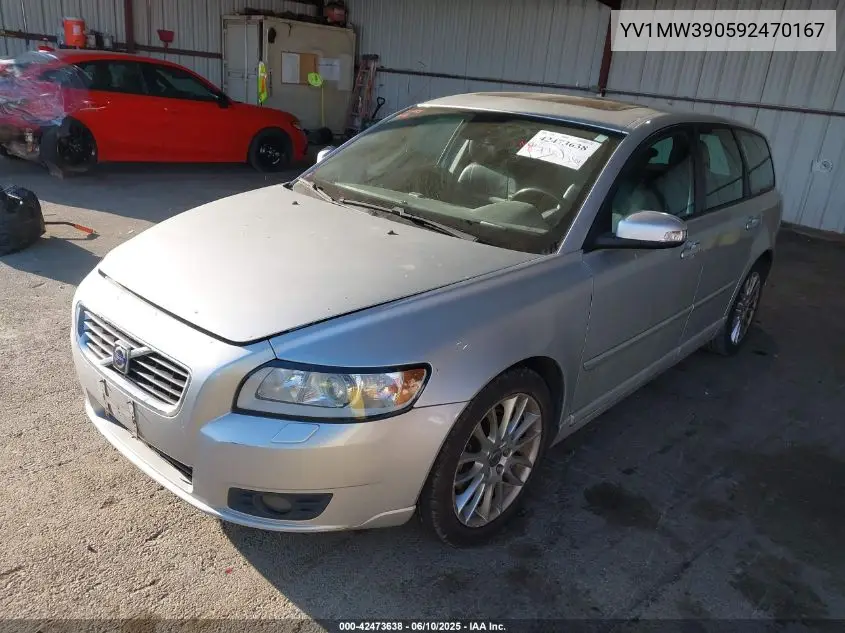 2009 Volvo V50 2.4I VIN: YV1MW390592470167 Lot: 42473638