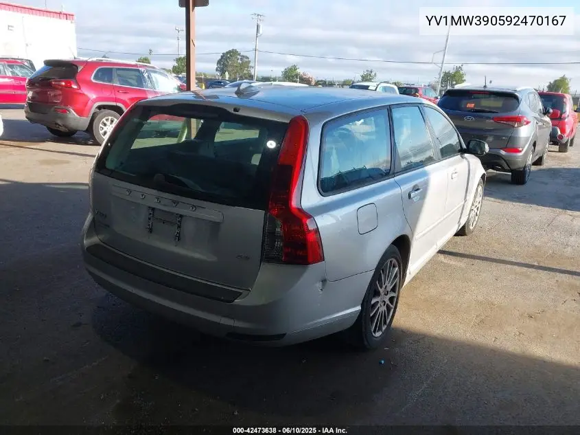 2009 Volvo V50 2.4I VIN: YV1MW390592470167 Lot: 42473638