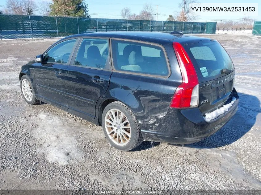 2010 Volvo V50 2.4I VIN: YV1390MW3A2531453 Lot: 41413055