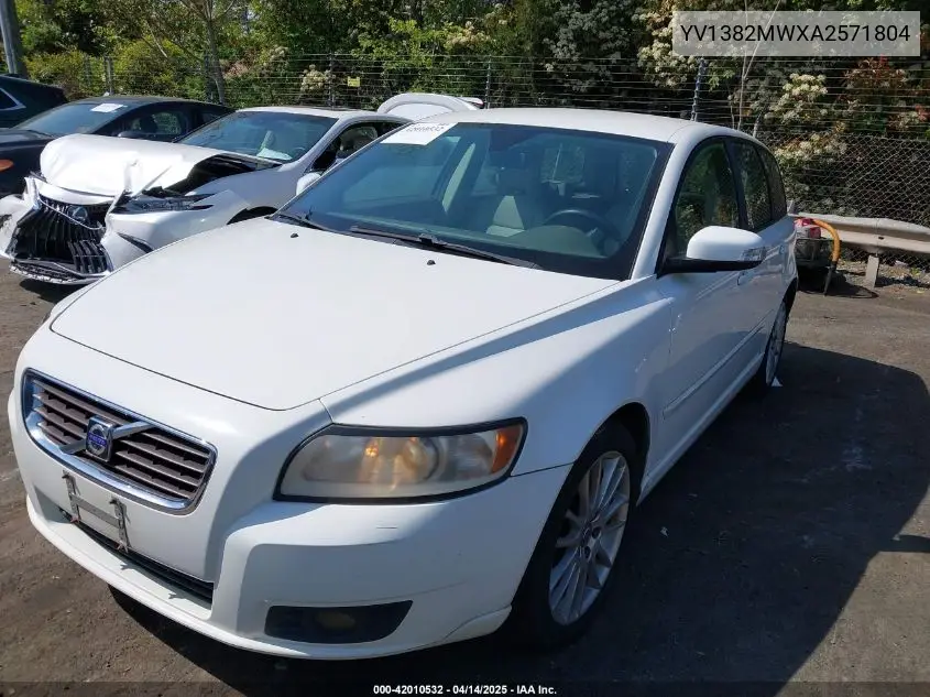 2010 Volvo V50 2.4I VIN: YV1382MWXA2571804 Lot: 42010532