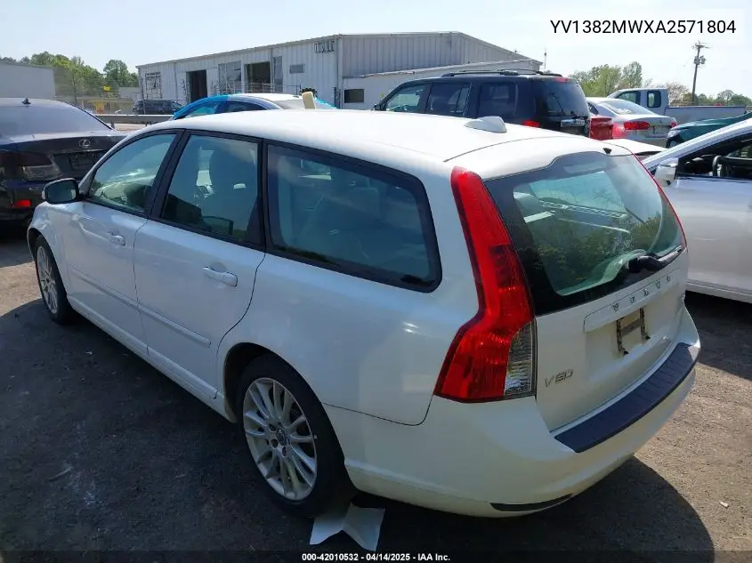 2010 Volvo V50 2.4I VIN: YV1382MWXA2571804 Lot: 42010532