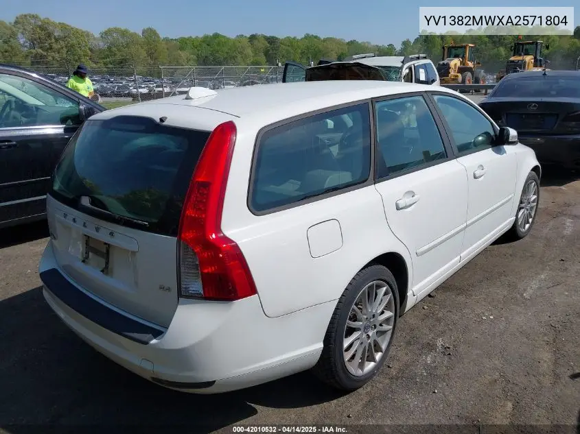 2010 Volvo V50 2.4I VIN: YV1382MWXA2571804 Lot: 42010532