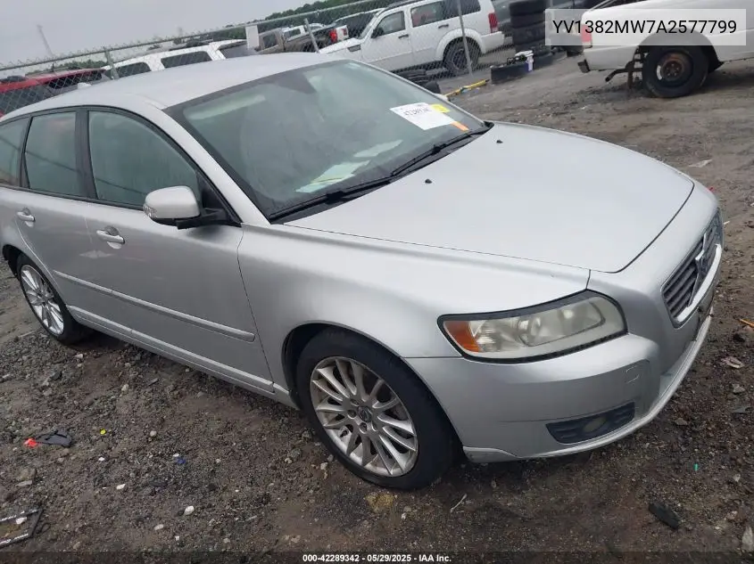 2010 Volvo V50 2.4I VIN: YV1382MW7A2577799 Lot: 42289342