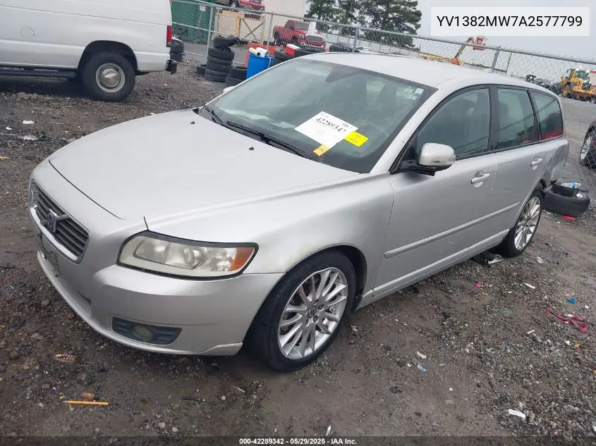 2010 Volvo V50 2.4I VIN: YV1382MW7A2577799 Lot: 42289342