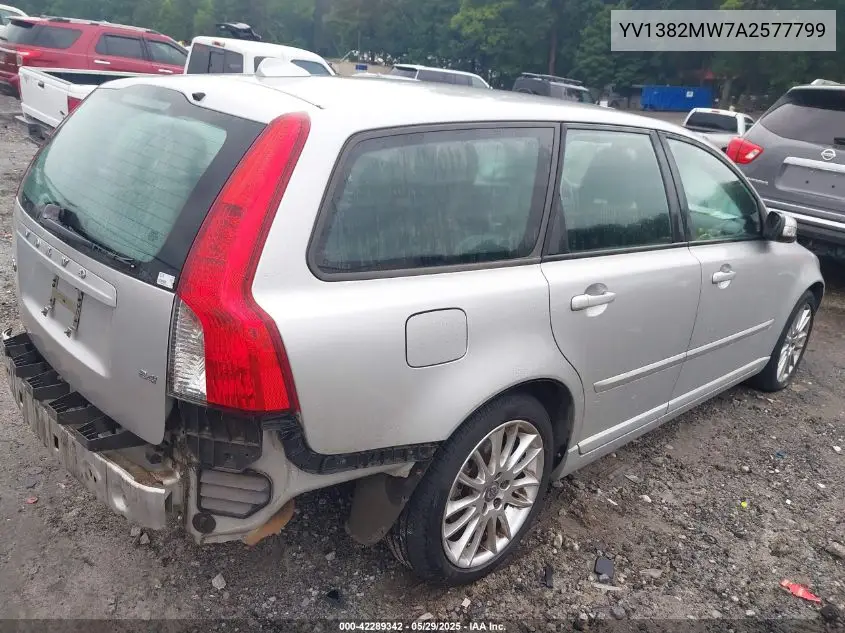 2010 Volvo V50 2.4I VIN: YV1382MW7A2577799 Lot: 42289342