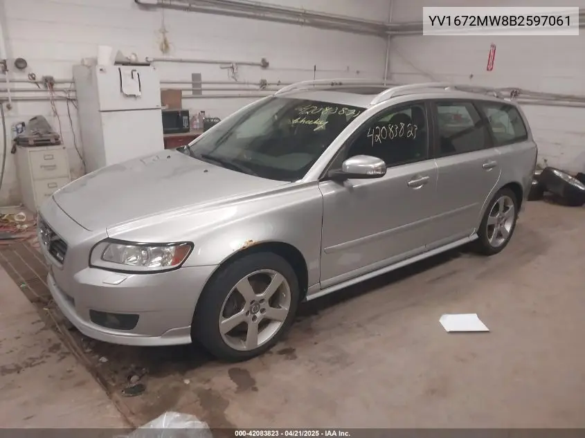 2011 Volvo V50 T5/T5 R-Design VIN: YV1672MW8B2597061 Lot: 42083823