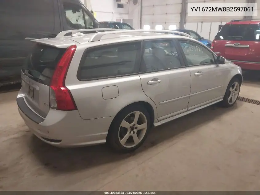 2011 Volvo V50 T5/T5 R-Design VIN: YV1672MW8B2597061 Lot: 42083823
