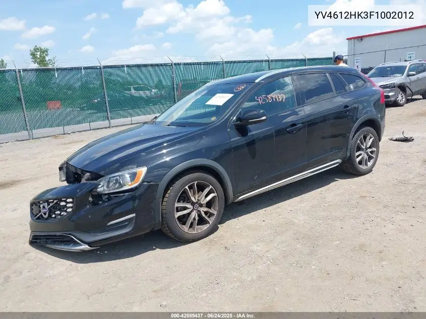 2015 Volvo V60 Cross Country T5 VIN: YV4612HK3F1002012 Lot: 42589437