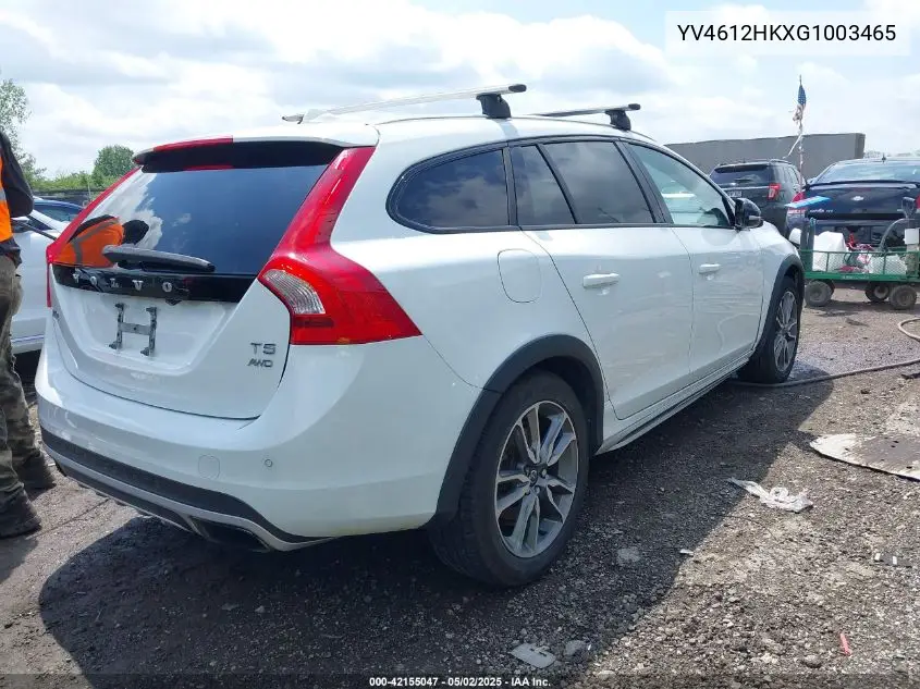 2016 Volvo V60 Cross Country T5 VIN: YV4612HKXG1003465 Lot: 42155047