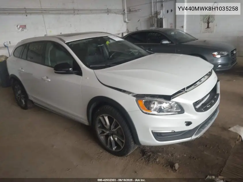 2017 Volvo V60 Cross Country T5 VIN: YV440MWK8H1035258 Lot: 42532303