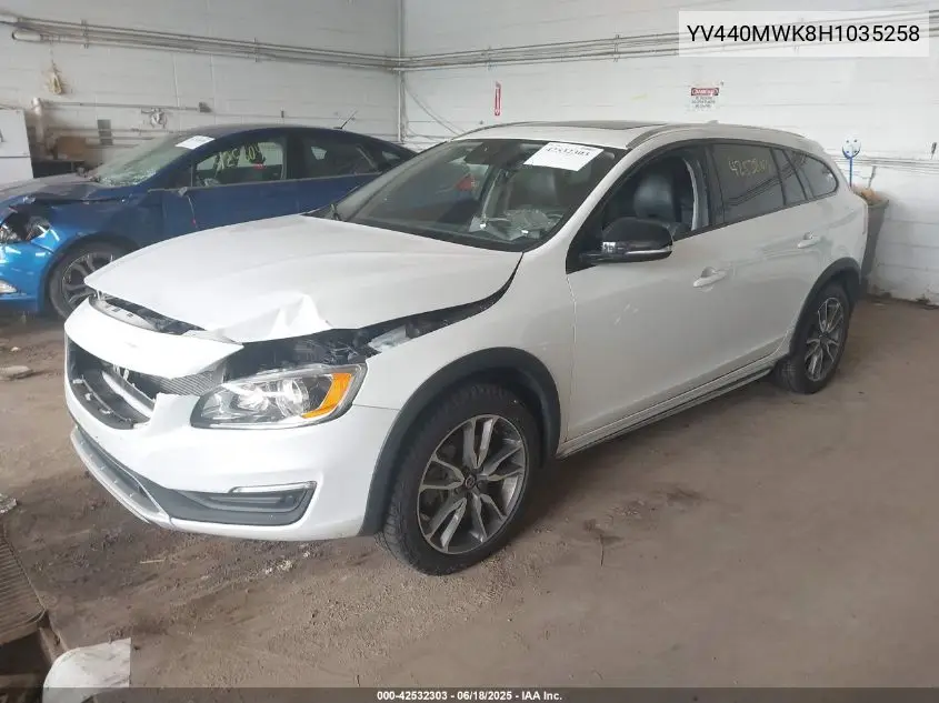 2017 Volvo V60 Cross Country T5 VIN: YV440MWK8H1035258 Lot: 42532303