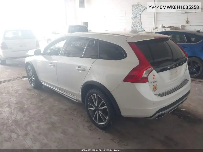 2017 Volvo V60 Cross Country T5 VIN: YV440MWK8H1035258 Lot: 42532303