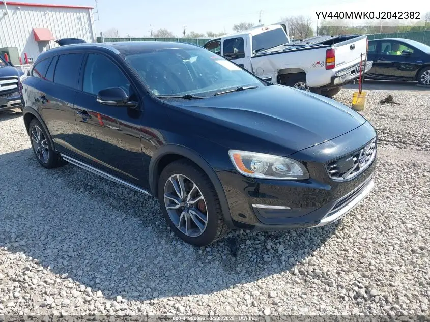 2018 Volvo V60 Cross Country T5 VIN: YV440MWK0J2042382 Lot: 41980056