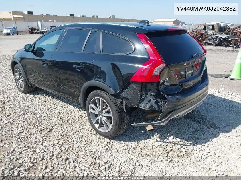 2018 Volvo V60 Cross Country T5 VIN: YV440MWK0J2042382 Lot: 41980056