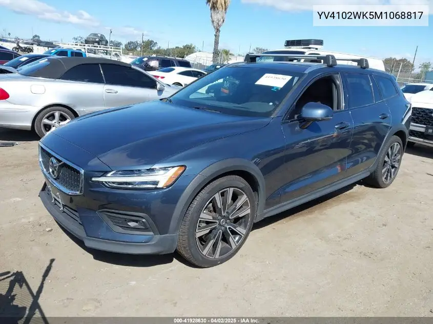 2021 Volvo V60 Cross Country T5 VIN: YV4102WK5M1068817 Lot: 41928630