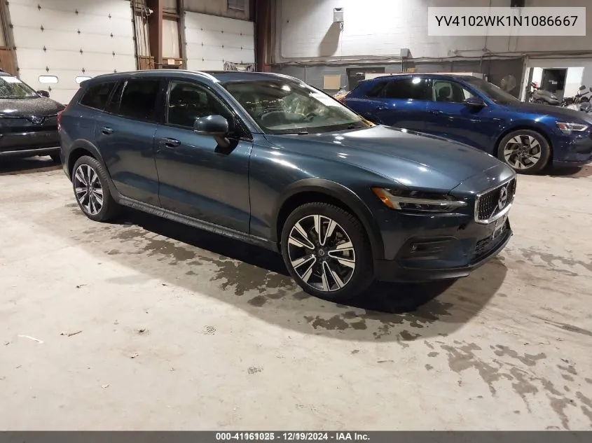 2022 Volvo V60 Cross Country T5 VIN: YV4102WK1N1086667 Lot: 41161025