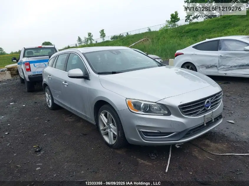 2015 Volvo V60 Premier+ VIN: YV1612SL6F1219276 Lot: 12333355