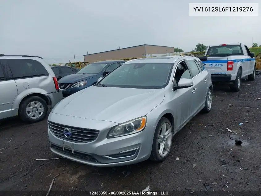 2015 Volvo V60 Premier+ VIN: YV1612SL6F1219276 Lot: 12333355