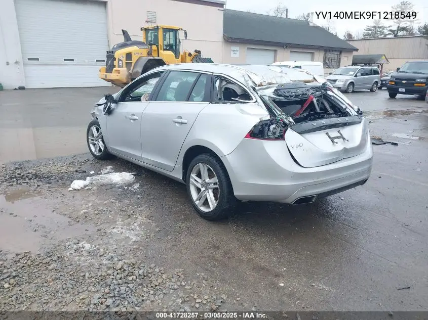 2015 Volvo V60 T5 Premier VIN: YV140MEK9F1218549 Lot: 41728257