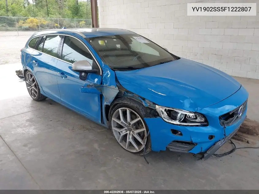 2015 Volvo V60 T6 R-Design Platinum VIN: YV1902SS5F1222807 Lot: 42202936