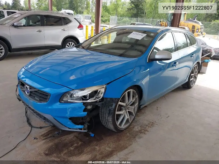 2015 Volvo V60 T6 R-Design Platinum VIN: YV1902SS5F1222807 Lot: 42202936