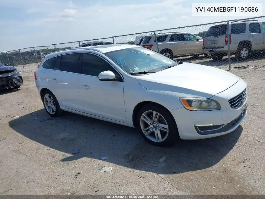 2015 Volvo V60 T5 Premier VIN: YV140MEB5F1190586 Lot: 42446618