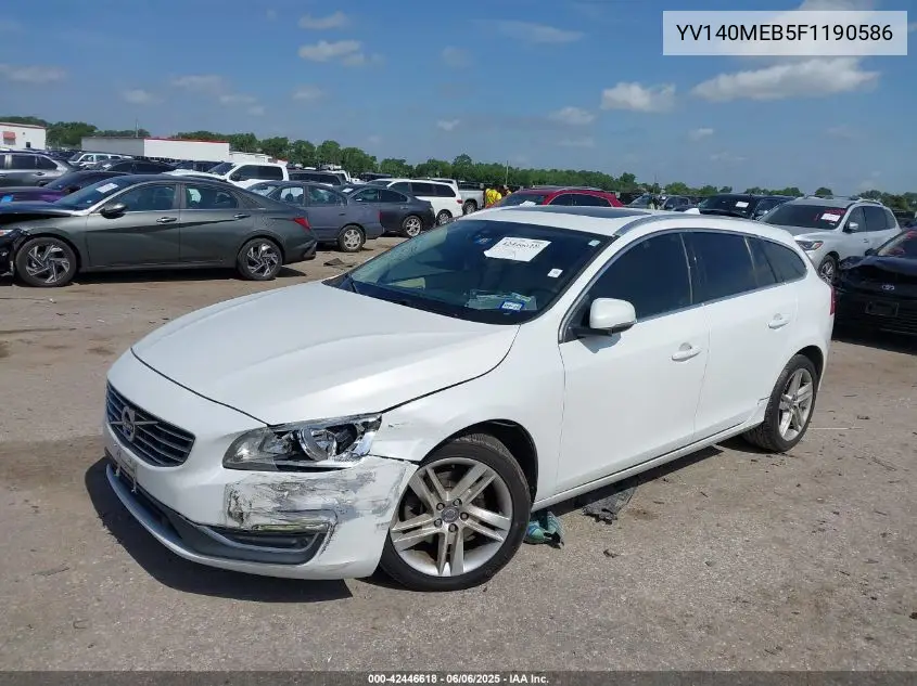 2015 Volvo V60 T5 Premier VIN: YV140MEB5F1190586 Lot: 42446618
