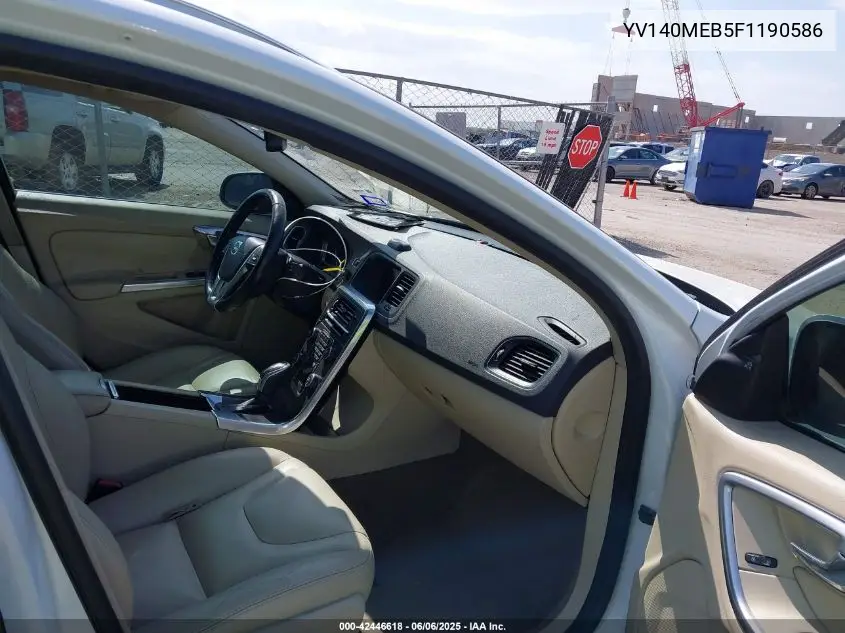 2015 Volvo V60 T5 Premier VIN: YV140MEB5F1190586 Lot: 42446618