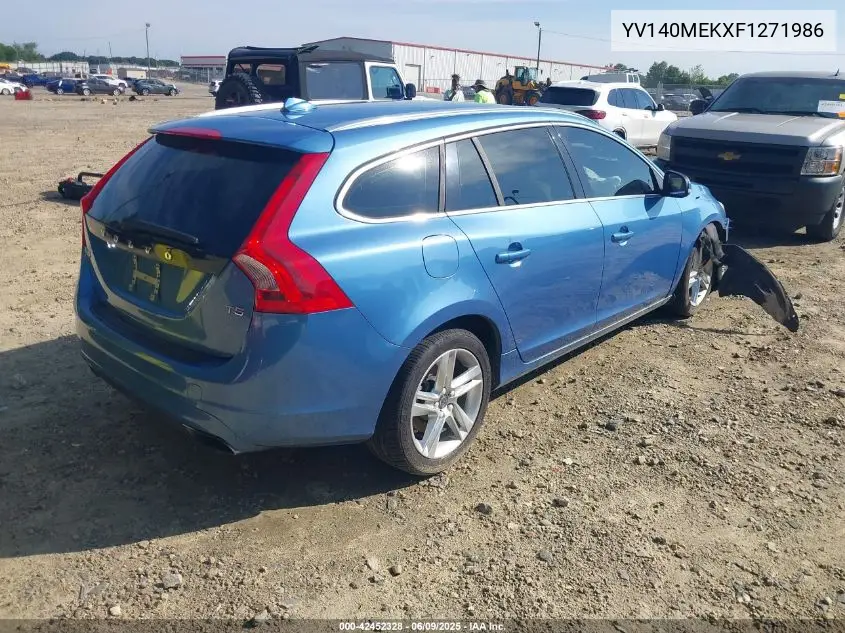 2015 Volvo V60 T5 Premier VIN: YV140MEKXF1271986 Lot: 42452328