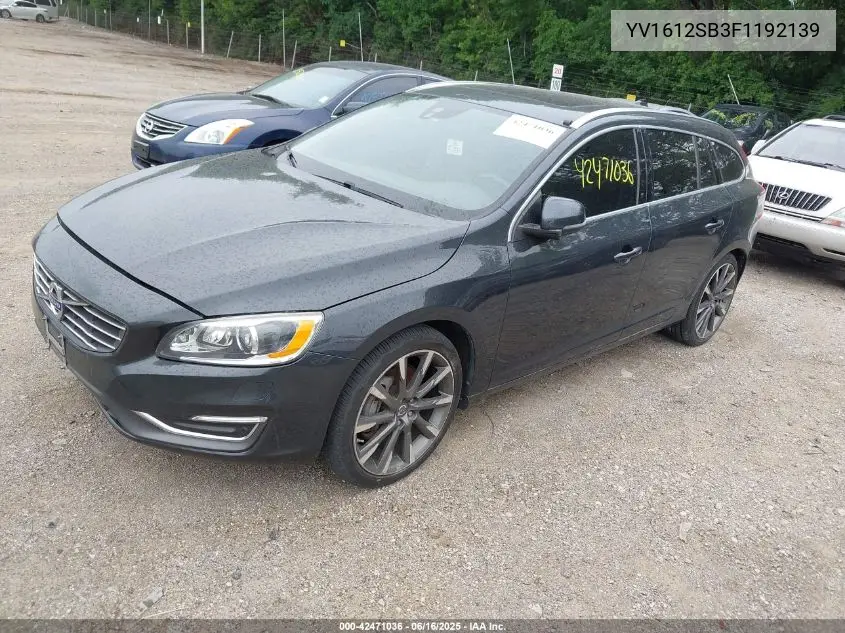 2015 Volvo V60 T5 Premier VIN: YV1612SB3F1192139 Lot: 42471036
