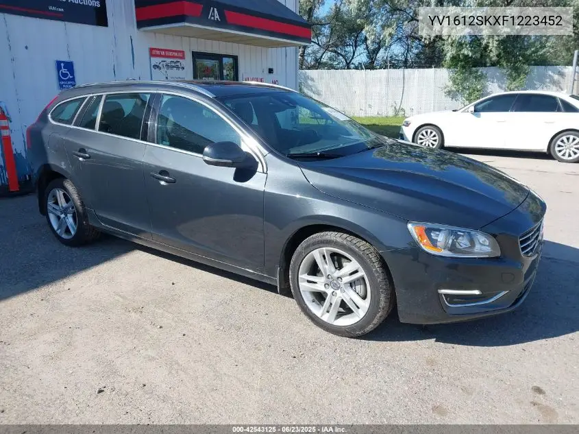 2015 Volvo V60 T5 Premier VIN: YV1612SKXF1223452 Lot: 42543125