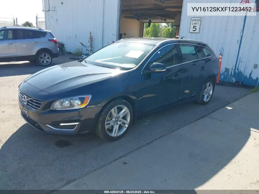 2015 Volvo V60 T5 Premier VIN: YV1612SKXF1223452 Lot: 42543125