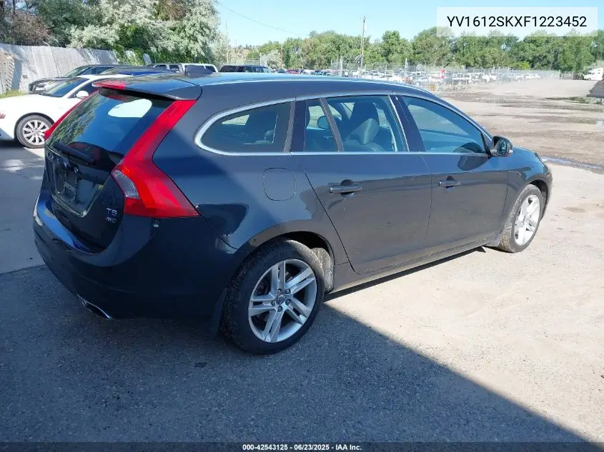2015 Volvo V60 T5 Premier VIN: YV1612SKXF1223452 Lot: 42543125