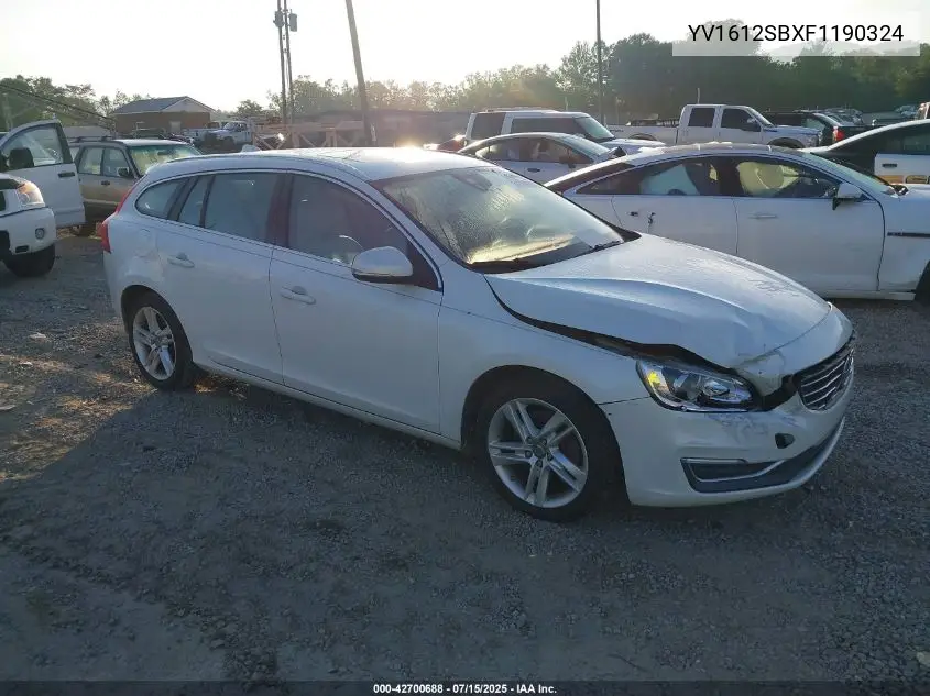 2015 Volvo V60 T5 Premier VIN: YV1612SBXF1190324 Lot: 42700688