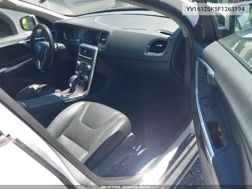 2015 Volvo V60 T5 Premier VIN: YV1612SK5F1263194 Lot: 42747949