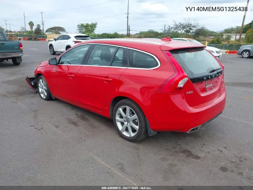 2016 Volvo V60 T5 Drive-E Platinum VIN: YV140MEM5G1325438 Lot: 42058673