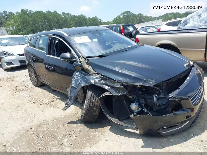 2016 Volvo V60 T5 Drive-E Premier VIN: YV140MEK4G1288039 Lot: 42561747