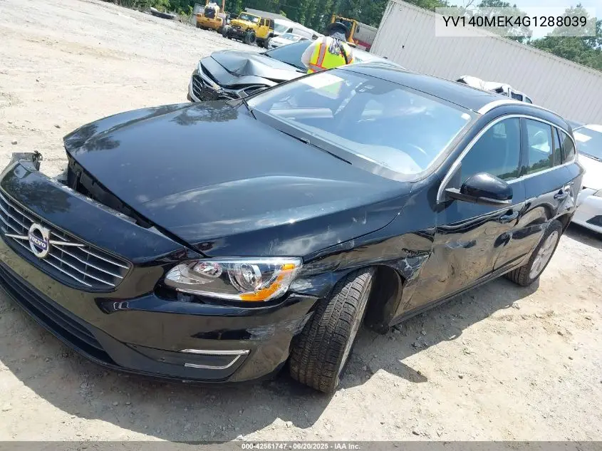 2016 Volvo V60 T5 Drive-E Premier VIN: YV140MEK4G1288039 Lot: 42561747