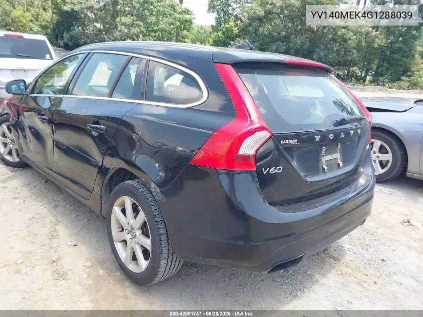 2016 Volvo V60 T5 Drive-E Premier VIN: YV140MEK4G1288039 Lot: 42561747