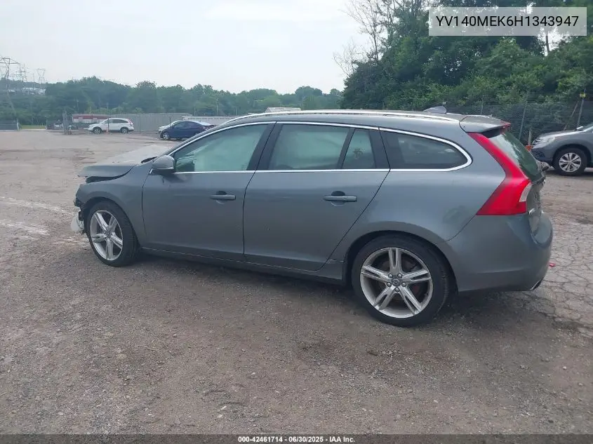 2017 Volvo V60 T5 Premier VIN: YV140MEK6H1343947 Lot: 42461714