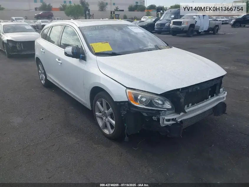 2017 Volvo V60 T5 Premier VIN: YV140MEK0H1366754 Lot: 42746205