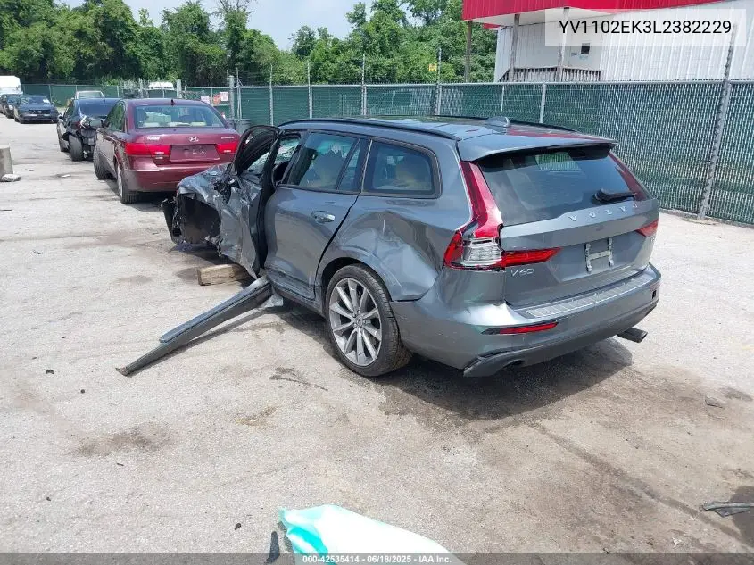 2020 Volvo V60 T5 Momentum VIN: YV1102EK3L2382229 Lot: 42535414