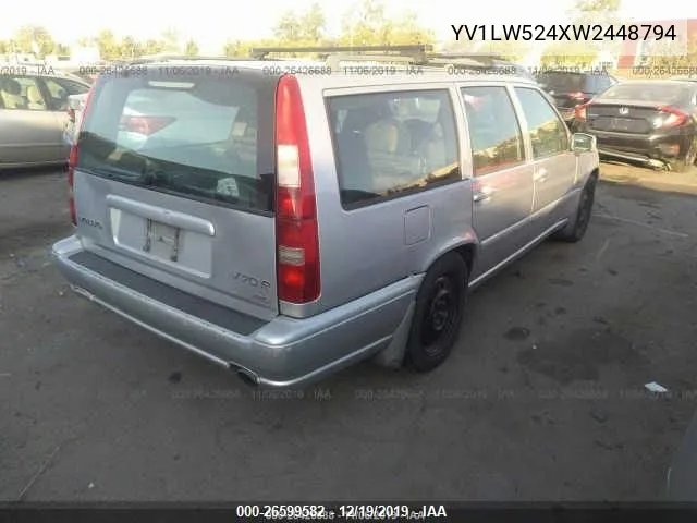 1998 Volvo V70 R VIN: YV1LW524XW2448794 Lot: 26599582