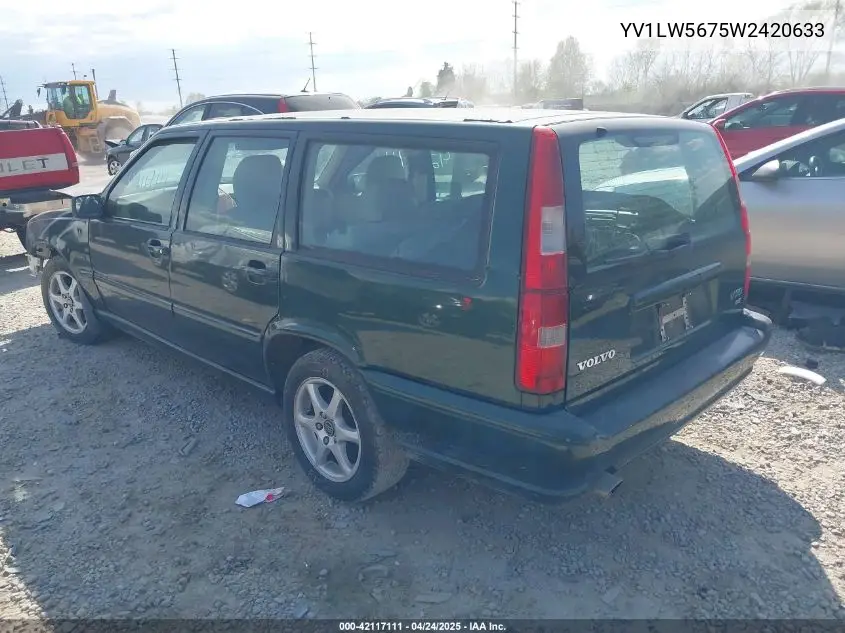 1998 Volvo V70 Glt VIN: YV1LW5675W2420633 Lot: 42117111
