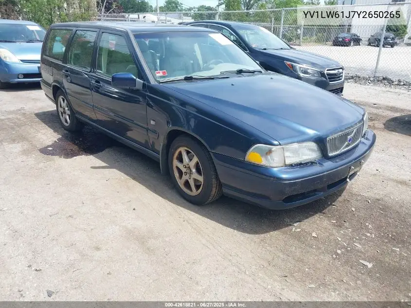 2000 Volvo V70 Se VIN: YV1LW61J7Y2650265 Lot: 42618821