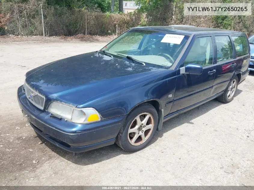 2000 Volvo V70 Se VIN: YV1LW61J7Y2650265 Lot: 42618821